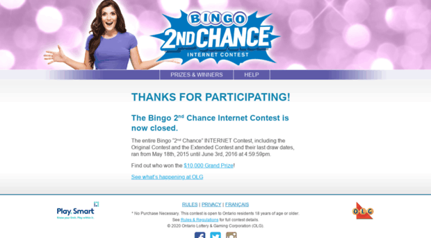 Bingo Contest. Olg.Ca