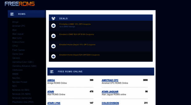 coupons.freeroms.com - FreeROMS.com - PSX, PSP, NDS,  - Coupons 