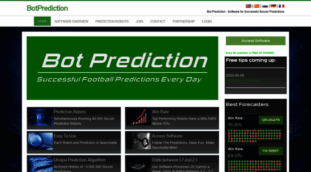 Gowin soccer predictions software