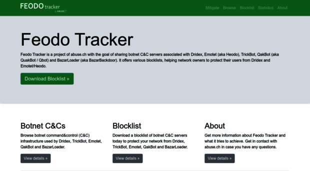 Image result for Feodo Tracker