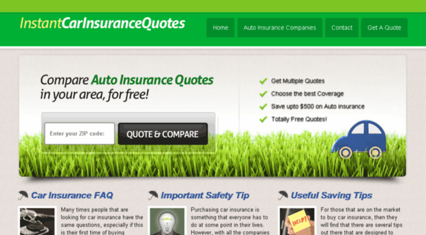 Car Instant Insurance Quote - QUOTES OF DAILY