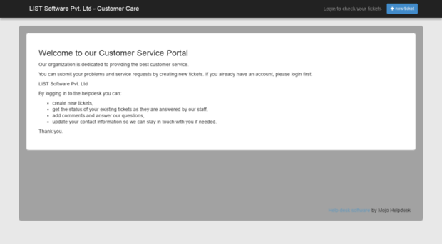 Listspl Mojohelpdesk Com List Software Pvt Ltd Mojo