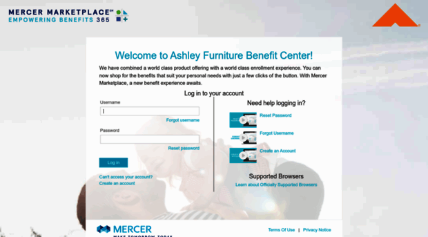 Mercermarketplace Ashleyfurniture Secure Enroll Com Mercer