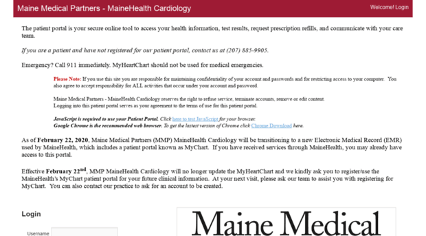 Maine Health Chart
