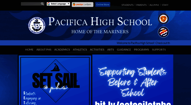 Pacificamariners Com Pacifica High School Pacifica Mariners