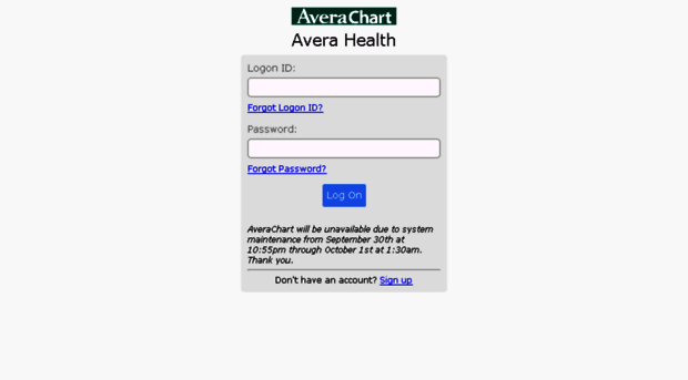 Avera Chart Login