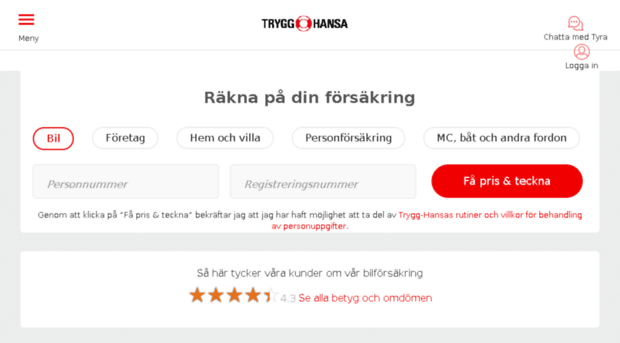 trygg hansa personförsäkring trygg hansa personförsäkring