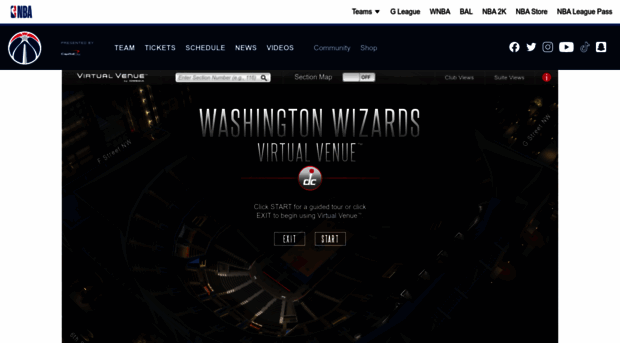 Washington Wizards Virtual Seating Chart