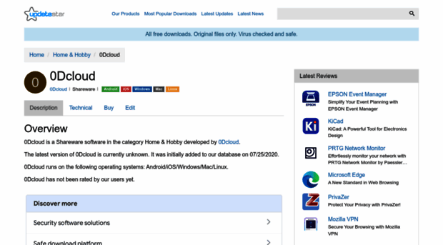 0dcloud.updatestar.com
