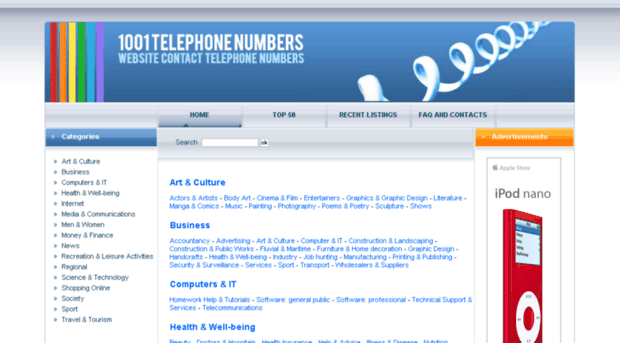 1001telephonenumbers.com