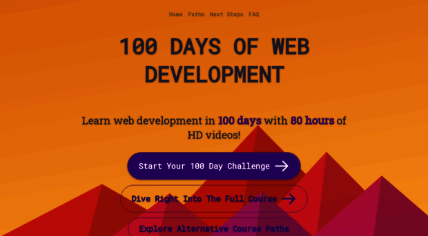 100daysofwebdevelopment.com