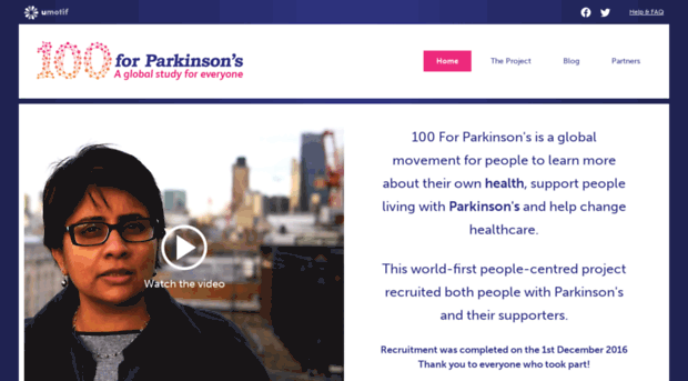 100forparkinsons.com