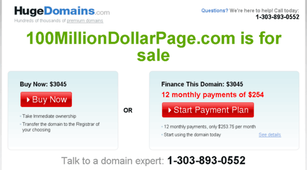 100milliondollarpage.com