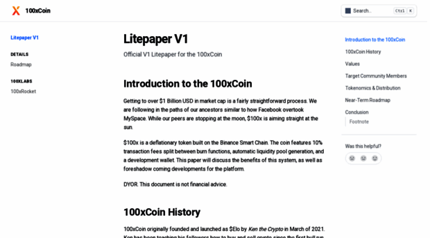 100xcoin.gitbook.io - Litepaper V1 | 100xCoin - 100xCoin Gitbook