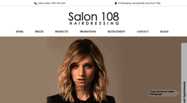 108hairdressing.com