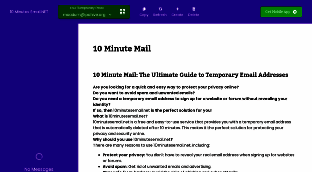 10minutesemail.net