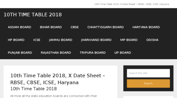10th.timetable2018.in