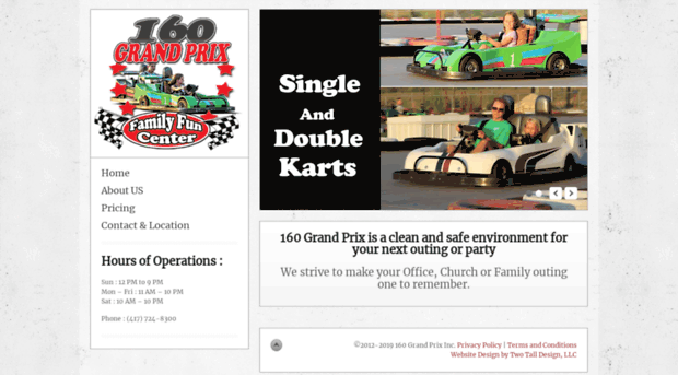 160grandprixgokarts.com