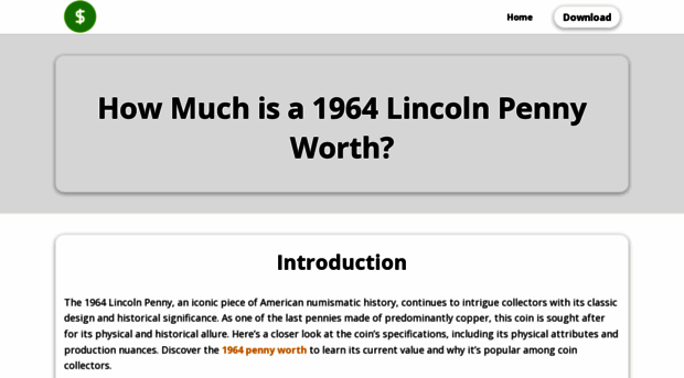 1964lincolnpennyvalue.com