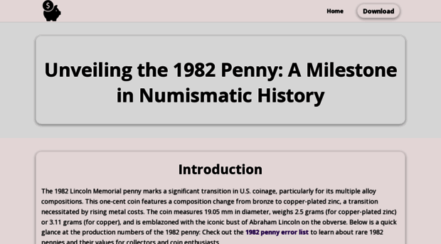 1982pennycoin.com