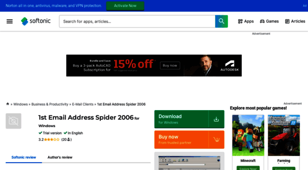 1st-email-address-spider-2006.en.softonic.com