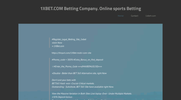 1xbetcombettingcompanyonlinesportsbetting.yolasite.com