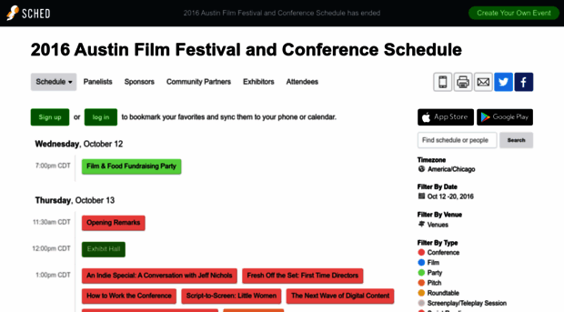 2016austinfilmfestivalandconfere.sched.com