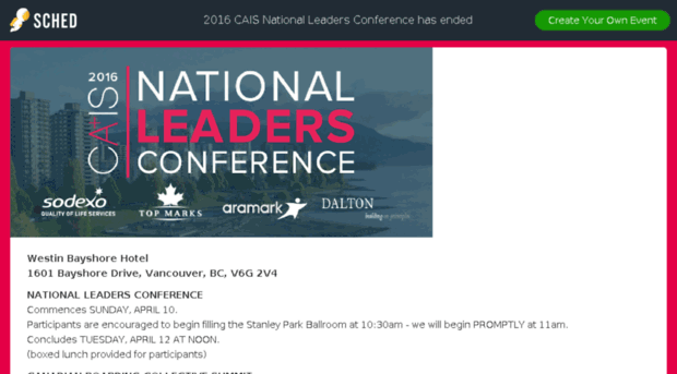 2016caisnationalleadersconferen.sched.org