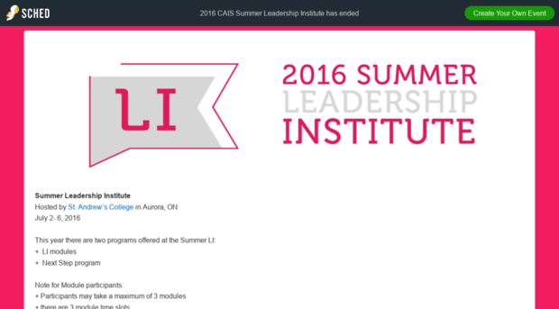 2016caissummerleadershipinstitut.sched.org