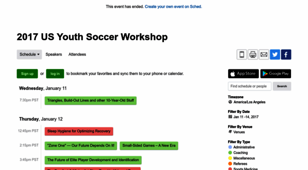 2017usyouthsoccerworkshop.sched.org