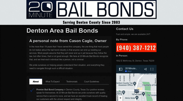 20minutebailbonds.com