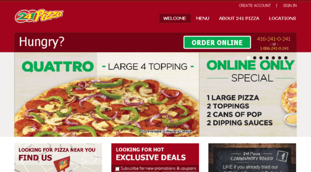 241pizzaordering.com