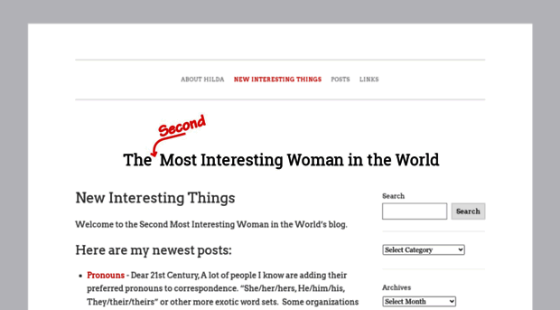 2ndmostinterestingwoman.wordpress.com