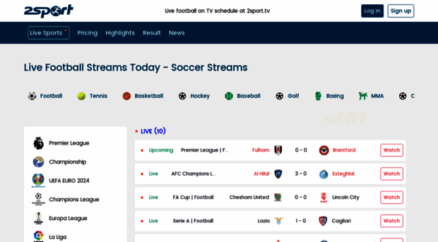 2sport.tv - Watch Live Football Streams To... - 2 Sport