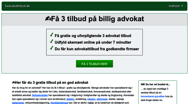 3advokattilbud.dk