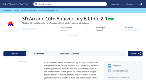 3d-arcade-10th-anniversary-edition.software.informer.com