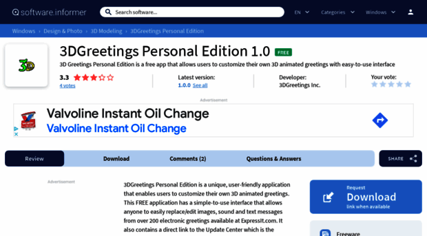 3dgreetings-personal-edition.software.informer.com