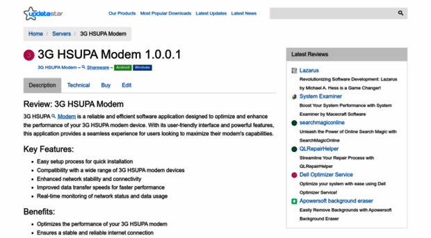 3g-hsupa-modem.updatestar.com