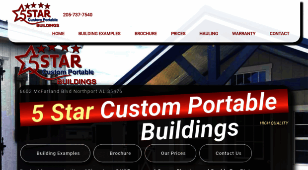 5starcustombuildings.com