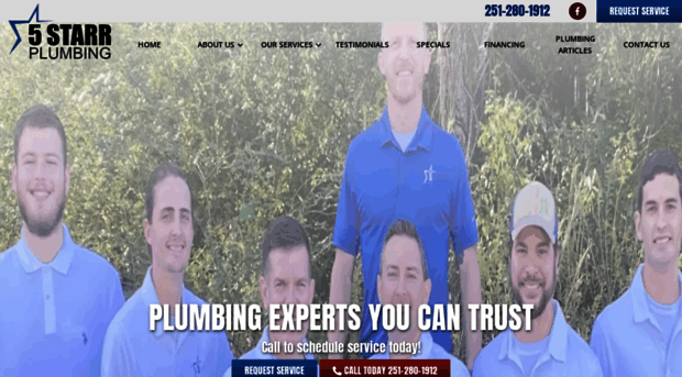 5starrplumbing.com