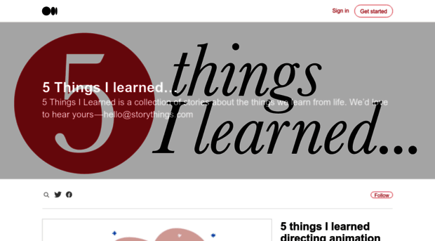 5thingsilearned.com