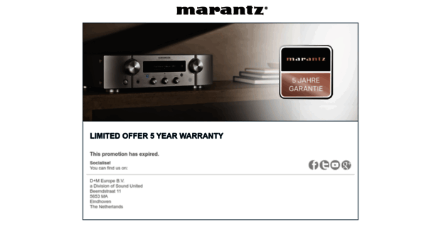 5yearswarranty.marantz.eu