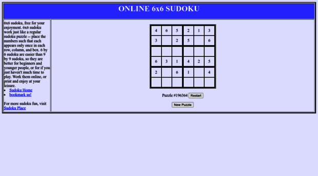 6x6sudoku.com