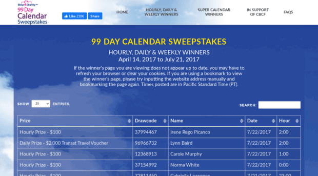 99daysweepstakes.ca