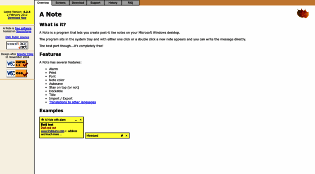 a-note.sourceforge.net