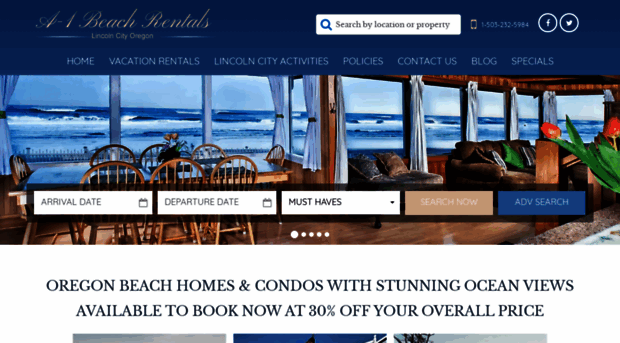 a1beachrentals.com