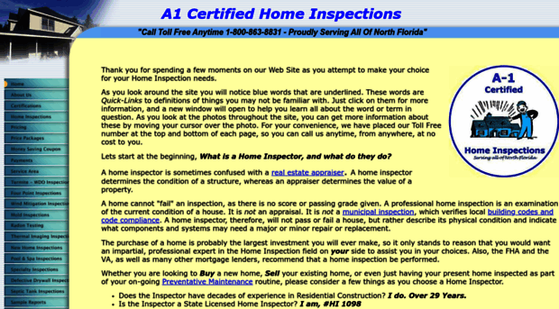 a1certifiedhomeinspections.com