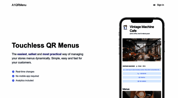 a1qrmenu.com