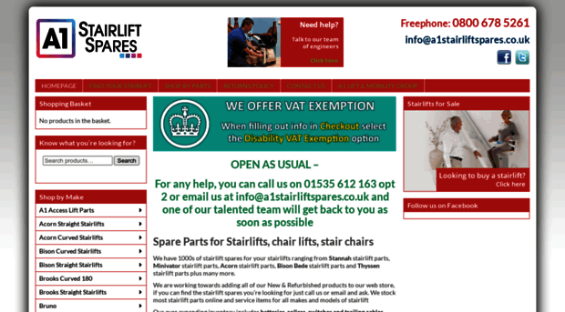 a1stairliftspares.co.uk