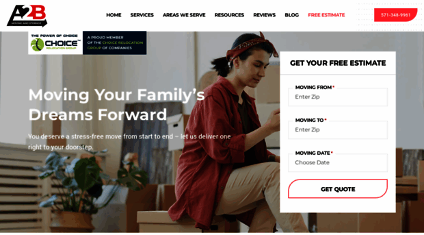 a2bmovingandstorage.com